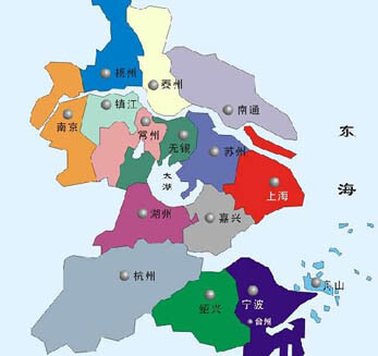 江浙沪皖地图