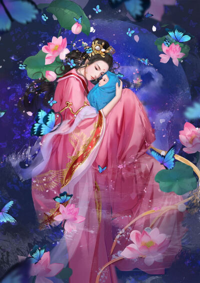 古风美人〕宫廷计同人 涂鸦王国 蝴蝶化梦 绘师:引筝