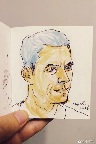阿杜手绘速写素描阿杜肖像画人物速写速写高手大师速写