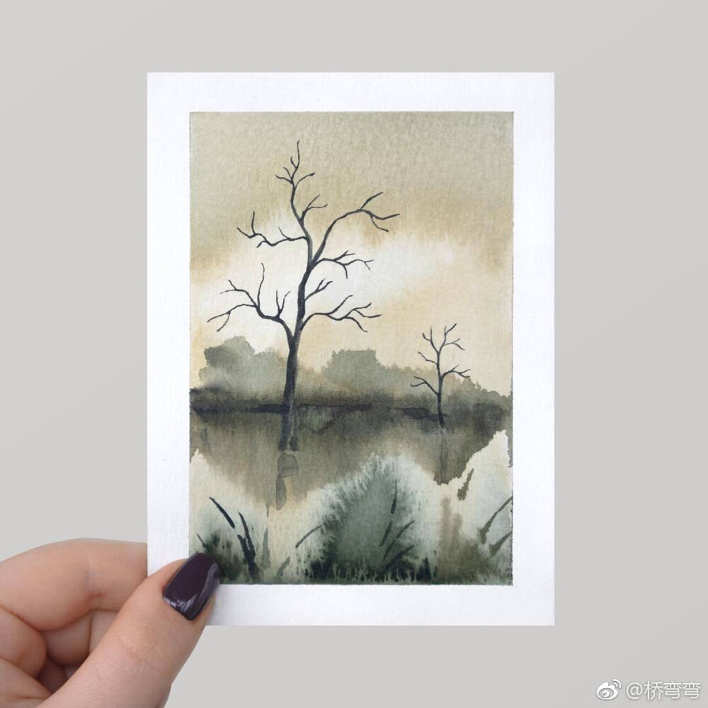 简单水彩风景 作者:eliagges(ins)