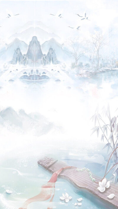 收集   点赞  评论  中式梦幻浪漫唯美风景旅行意境挂画平面海报