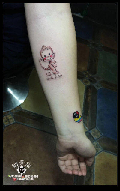 小猴子纹身#广西北海纹身#刺青猫纹身