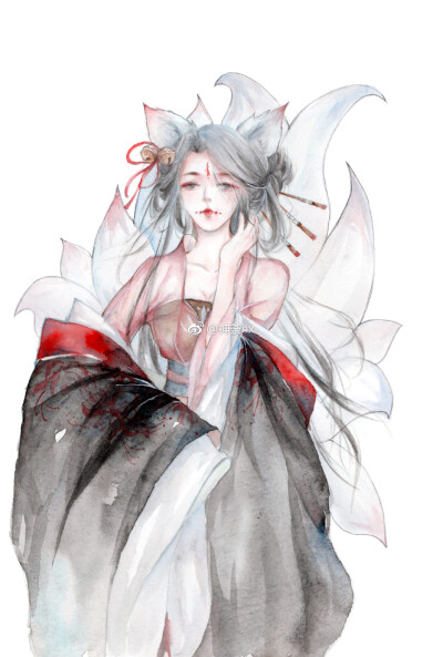 【水彩古风美人】作者:神荼hx (雍何hh)