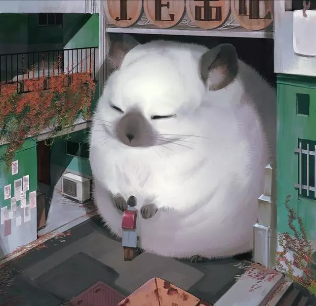 动漫人物 龙猫巨大动物意境精致细腻唯美日本插画家もの久保