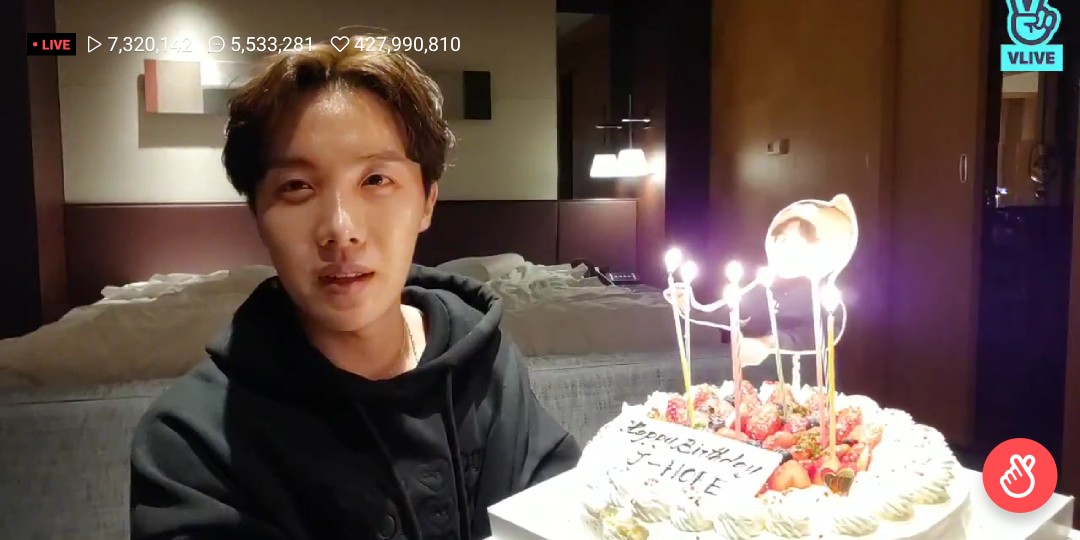 防弹少年团 郑号锡生日vlive 自截图