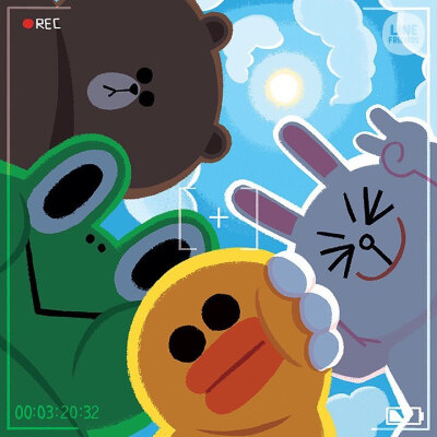 line friends 布朗熊brown choco 可妮兔cony 莎莉鸡sally 馒头人穆恩