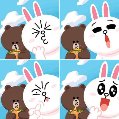 line friends 布朗熊brown choco 可妮兔cony 莎莉鸡sally 馒头人穆恩