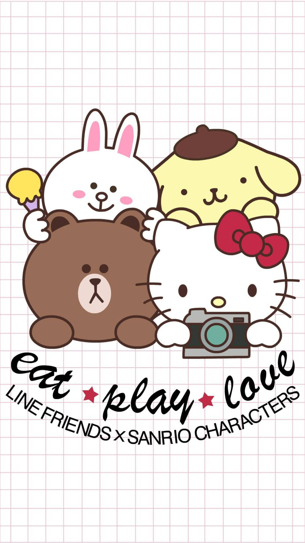 line friends 布朗熊brown choco 可妮兔cony 莎莉鸡sally 馒头人穆恩