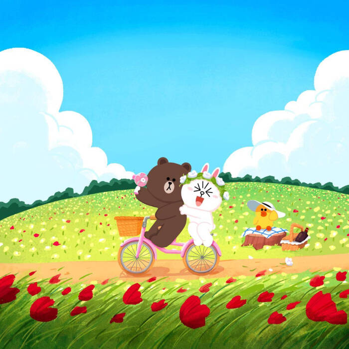 line friends 布朗熊brown choco 可妮兔cony 莎莉鸡sally 馒头人穆恩