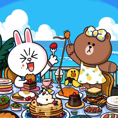 line friends 布朗熊brown choco 可妮兔cony 莎莉鸡sally 馒头人穆恩