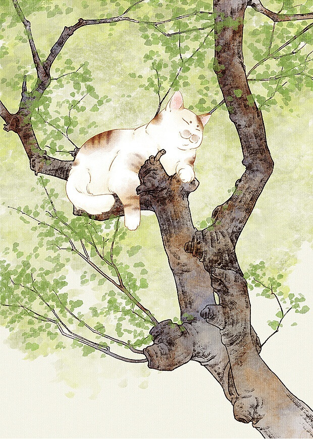 猫插画 by_画师安娜_站酷