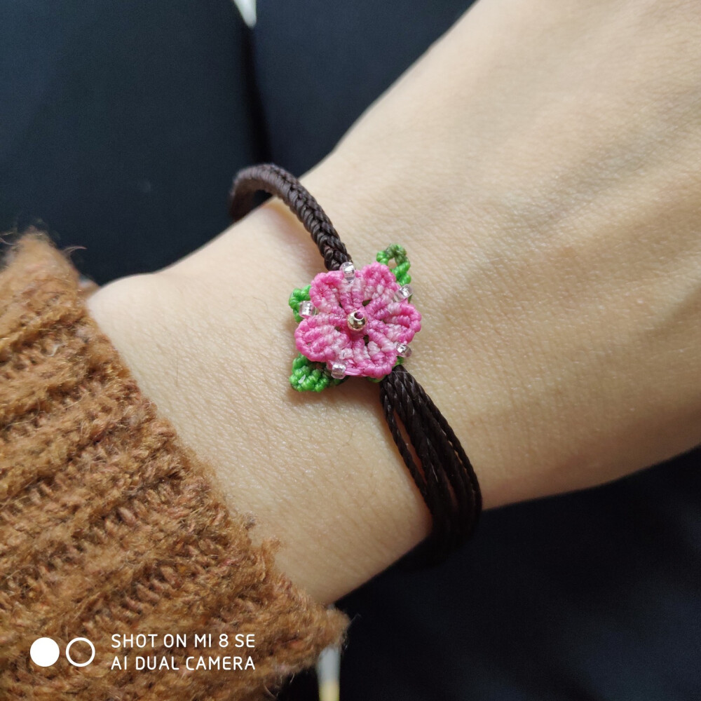 精编桃花手绳(半成品)