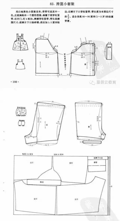 幼童挎篮童装 0-3岁婴幼儿各种服装裁剪图合集小裁缝学堂