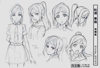 二次元 动漫 人物 女装 校服 偶像 少女 官方图片 人设图 lovelive!