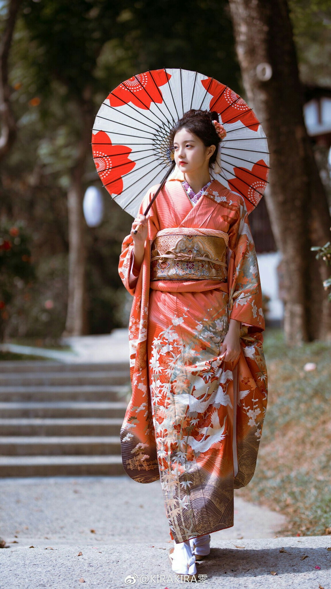 唯美风格的日本和服少女