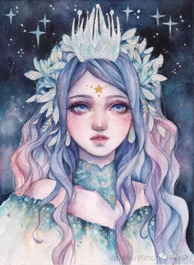 水彩 人物绘画 插画 插画师ins margaretmoralesart