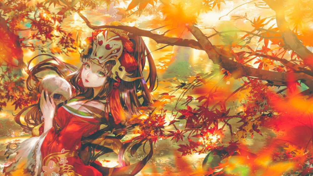 阴阳师清姬插画