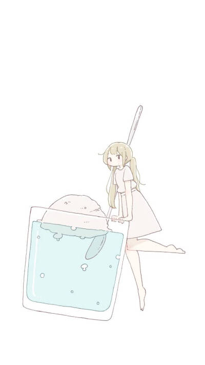 动漫女孩壁纸白底