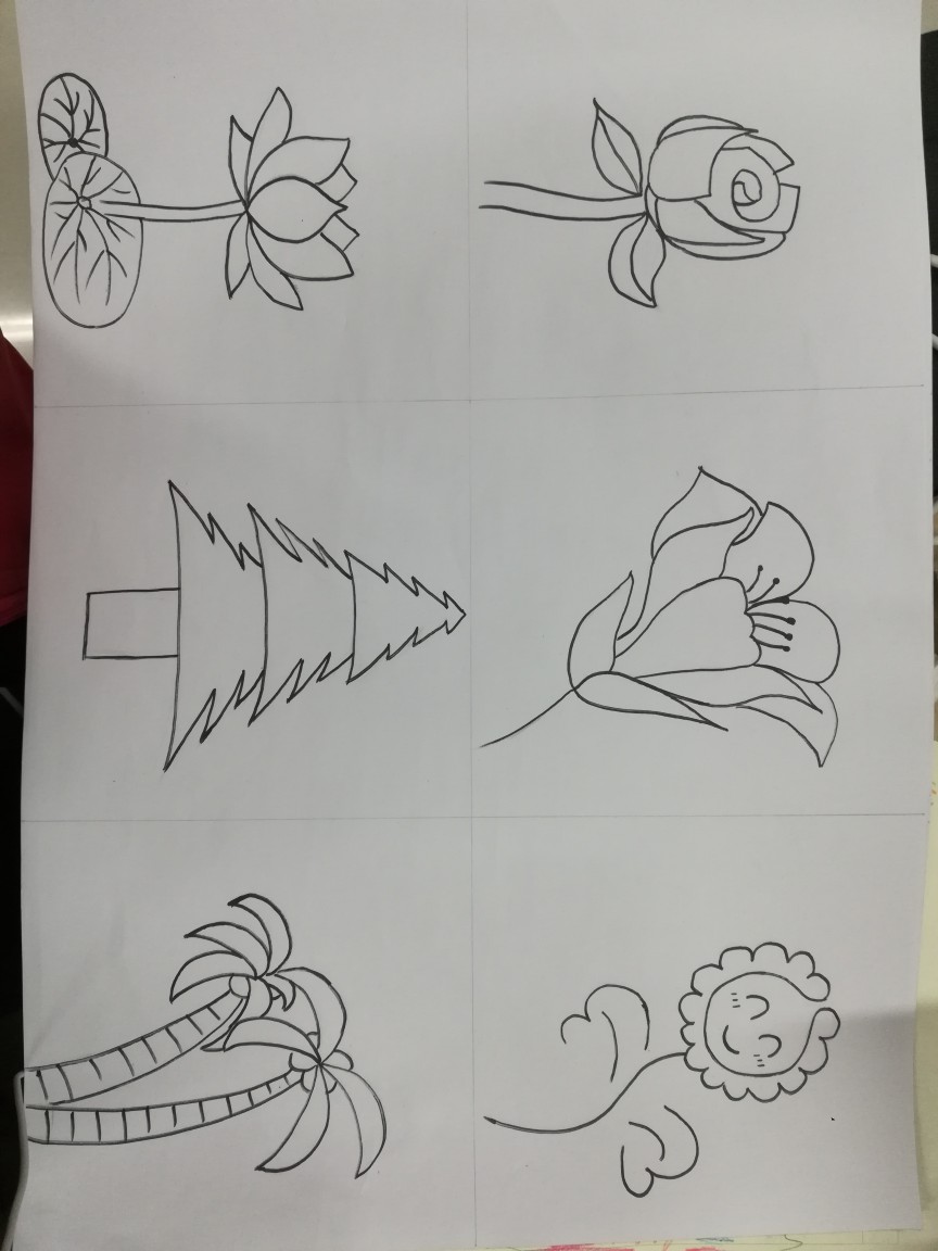 简笔画花草树木