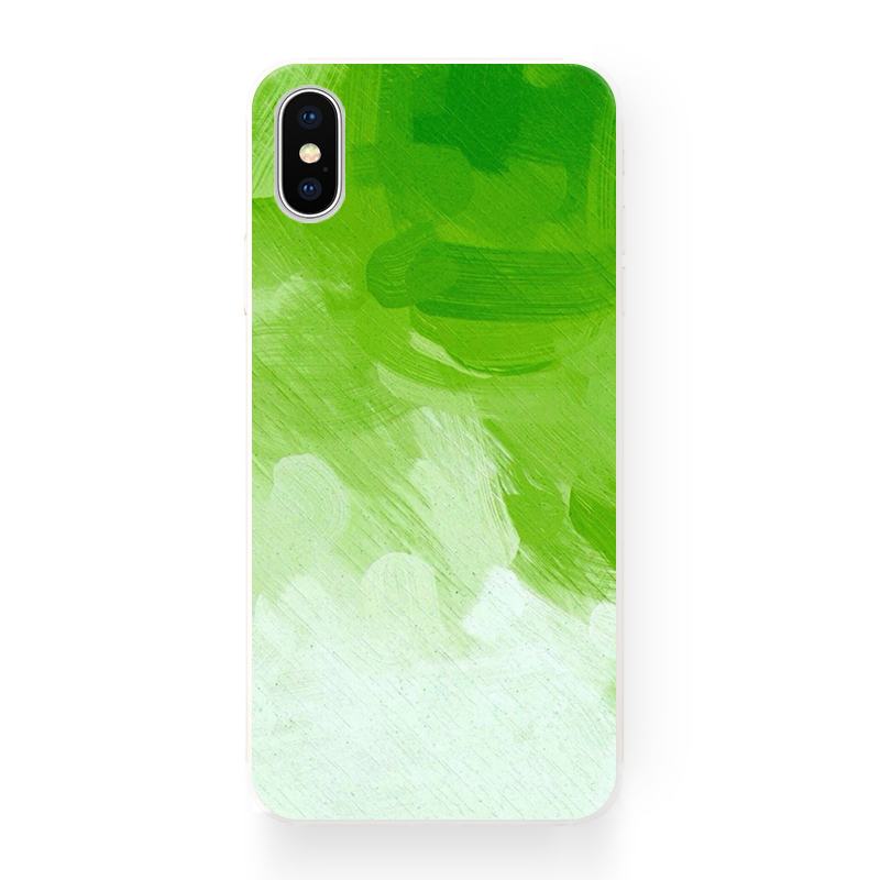 森系小清新 绿色渐变 苹果8 iphone xs max xr i6 i7 plus 手机壳