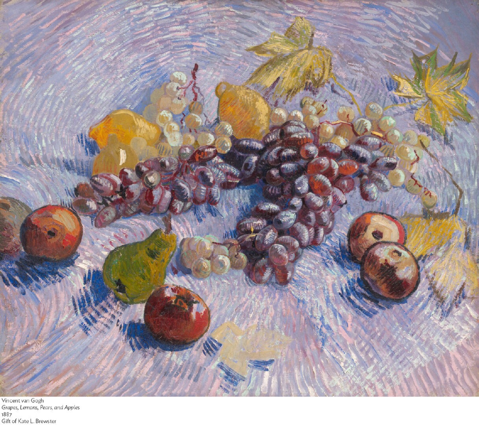 1887年秋天,梵高(vincent van gogh)创作了一系列以时令水果为主题的