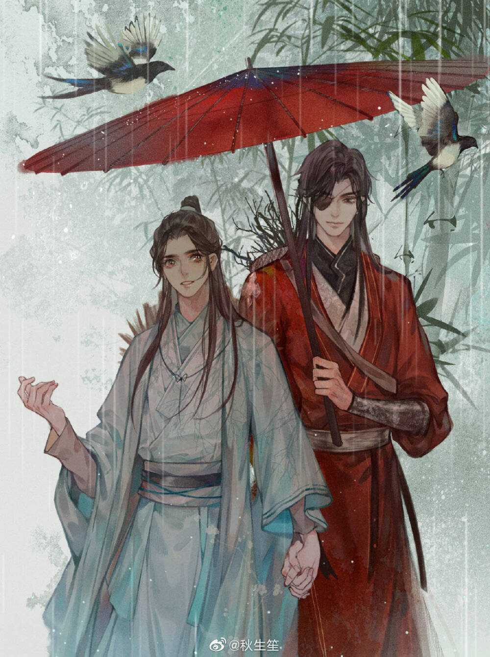 [心] #天官赐福##漫画# @秋生笙 [/cp]源自wb 侵删致歉