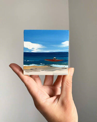 风景小油画微信/ins背景