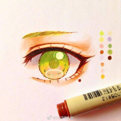马克笔 动漫 眼睛 绘画素材 手绘