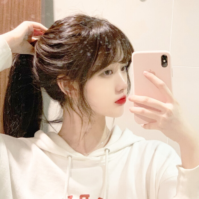 韩系 女生 欧美 半身 唯美 遮脸 镜子照 中式风 安静 可爱 卖萌 个性