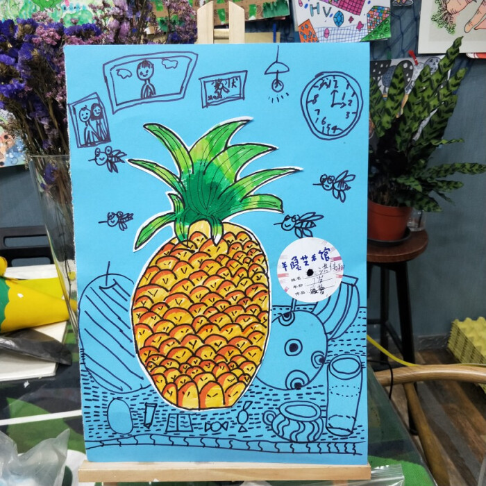 菠萝联想~创意儿童画
