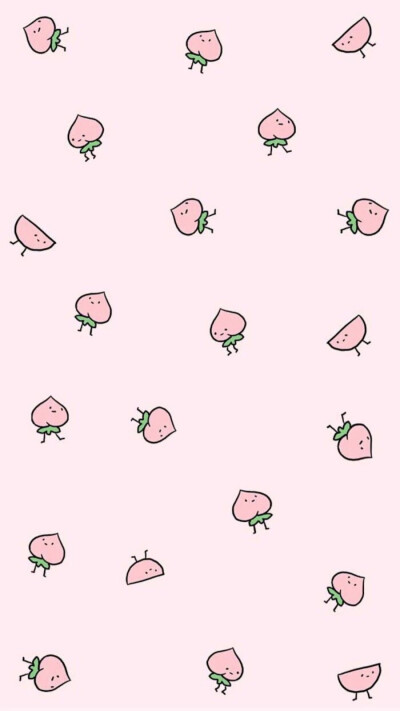 【dcherry丁樱桃】壁纸 夏天 水果 草莓 西瓜 水蜜桃 樱桃 平铺壁纸
