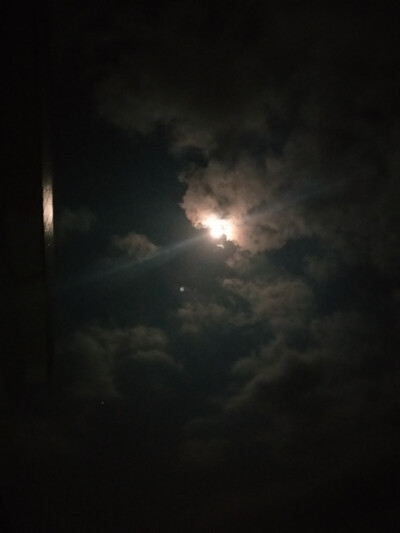 夜晚天空,月亮