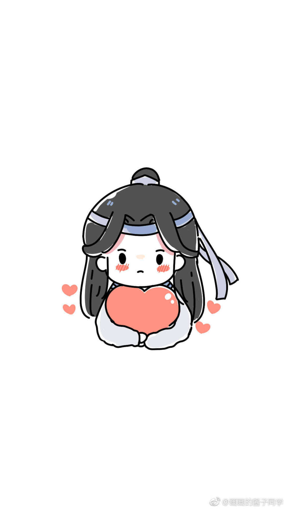 手绘简笔画情侣头像卡通#魔道祖师#蓝忘机