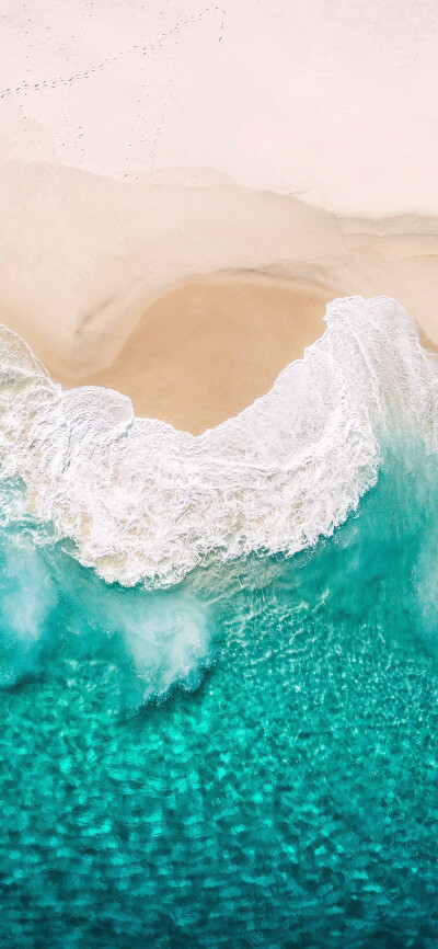 iphone 全屏高清风景壁纸 海浪沙滩背景图