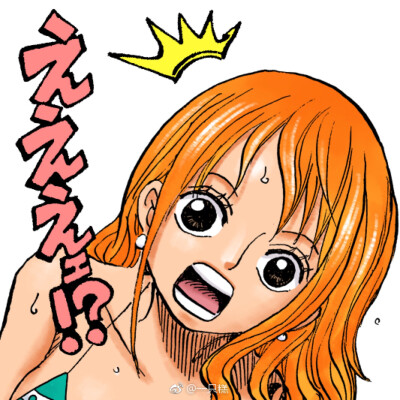 海贼王onepiece 娜美 漫画版 高清手机壁纸 动漫 q版套图 白底简约