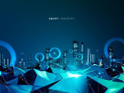 创意科技创新制造业智能工业4.0自动化机械海报设计素材模板s460