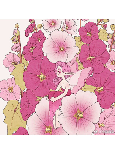 花仙子 花间 精灵儿童画创意儿童画素材 备课