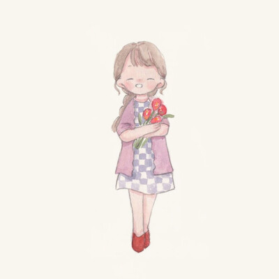 水彩画简笔画女生头像#闺蜜头像