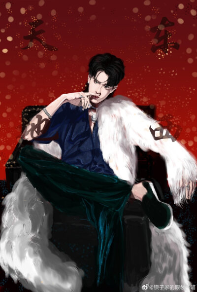 吴亦凡 kris 手绘漫画 素描卡通头像偶像男明星演唱会造型