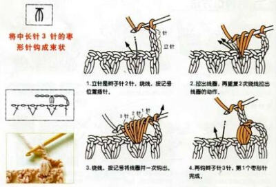 钩针长针针法