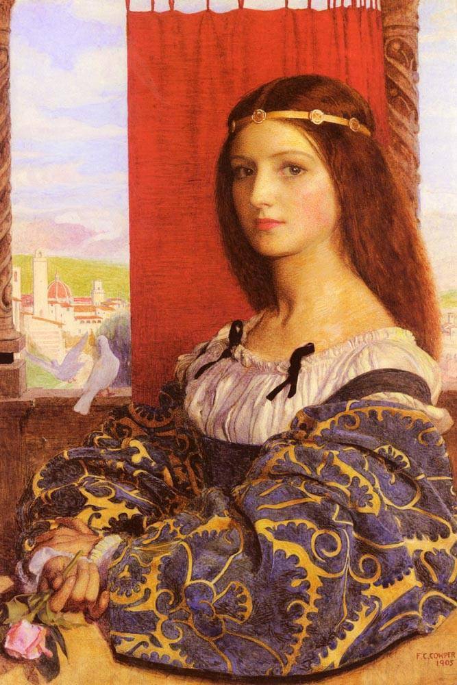 英国前拉斐尔画派画家frank cadogan cowper .