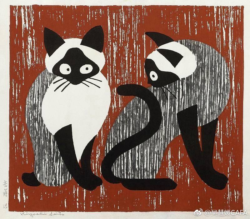 版画猫- 堆糖