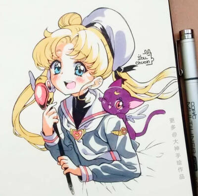 马克笔 动漫 插画插画师:ibu_chuan