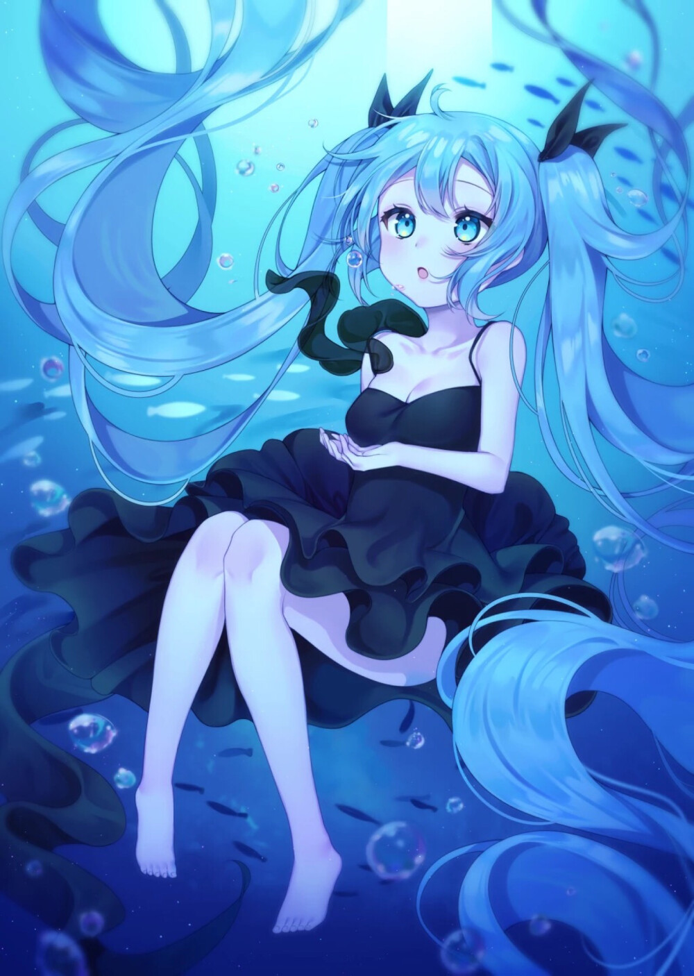 动漫少女梦幻壁纸 初音未来 深海少女