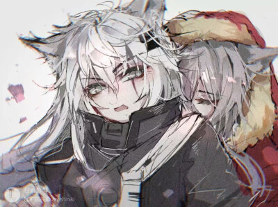 明日方舟# 拉普兰德 红「就一会儿.」乐乎画师:白鲜鲜鲜