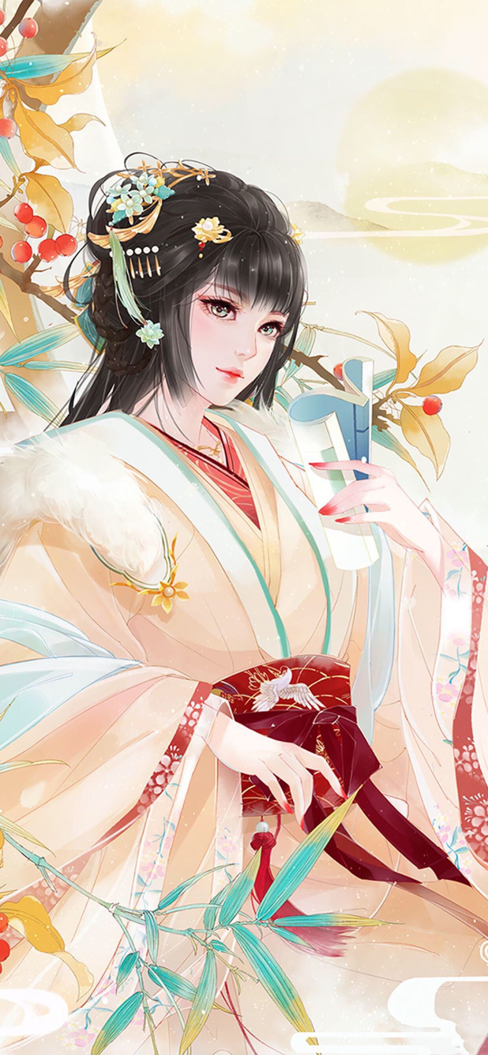 iphonex/xs/max 适用 工笔手绘 插画古风美女