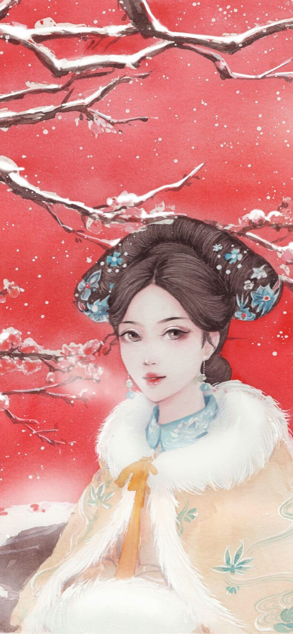 iphonex/xs/max 适用 工笔手绘 插画古风美女
