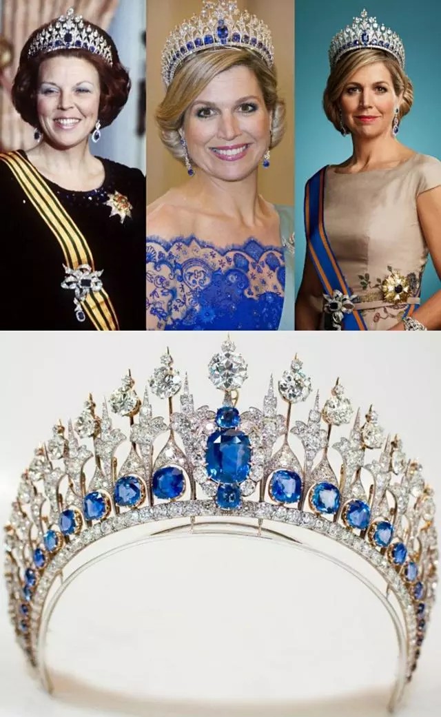 荷兰王室的蓝宝石项链王冠(dutch sapphire necklace tiara)