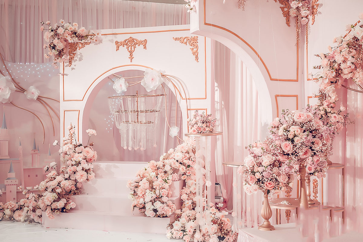 粉色城堡婚礼|空间|舞台美术|印象派魔王 - 原创作品 - 站酷 (ZCOOL)