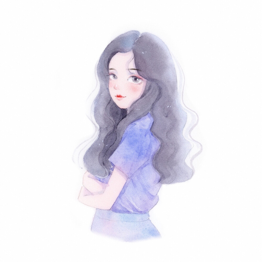 可爱的小姐姐夏季头像壁纸 .(*▽`*). 手绘·水彩画 cr.@王大可vvv